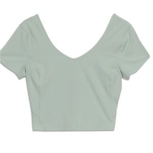 Lululemon Align T-shirt Size 6 Silver Blue